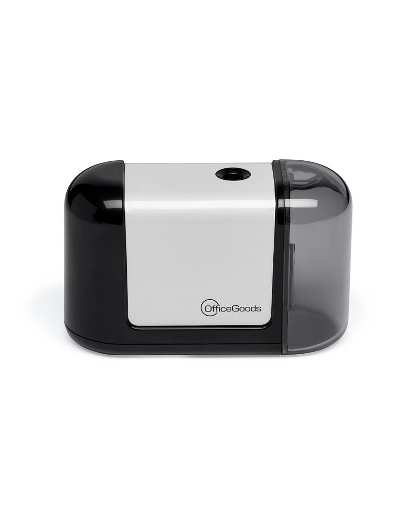 OfficeGoods Mini-Pro Electric Pencil Sharpener - Cordless Portable Sharpener - Battery Operated - Compact & Powerful for Home, Office & School - Black - Image 1